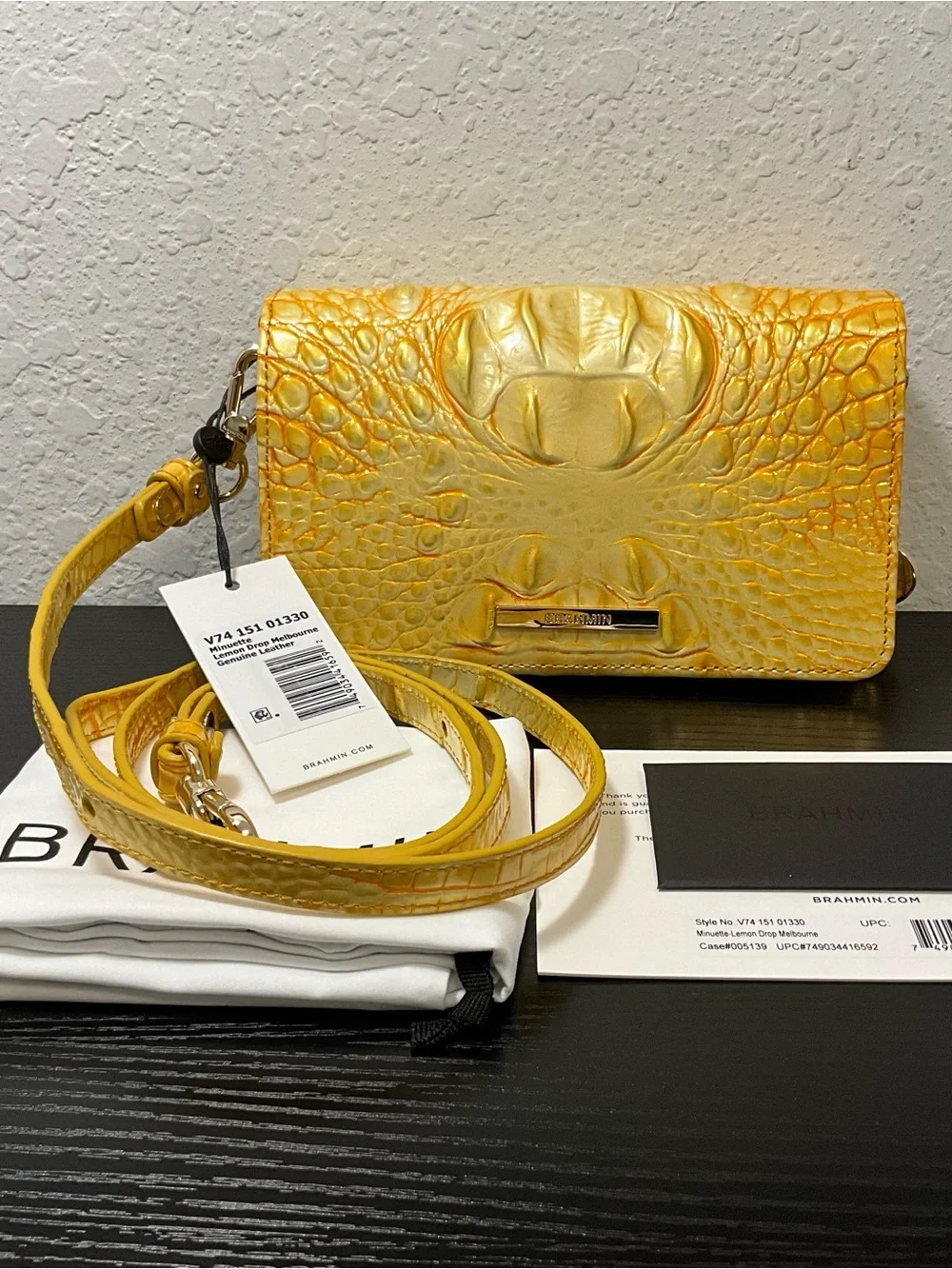 Brahmin Minuette LEMON DROP MELBOURNE Crossbody W/Eye